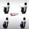 Service Caster 3.5'' SS Solid Poly Swivel 1-7/8'' Expanding Stem Caster Set 2 Total Lock Brakes, 4PK SCC-SSEXTTL20S3514-SPUS-2-S-2-178 - alternate 4